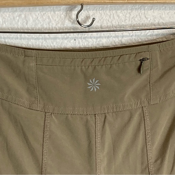 Athleta Gray Tan Wear Walk About Pleated Flare Skort Athletic Golf Tennis 16 - Picture 7 of 15